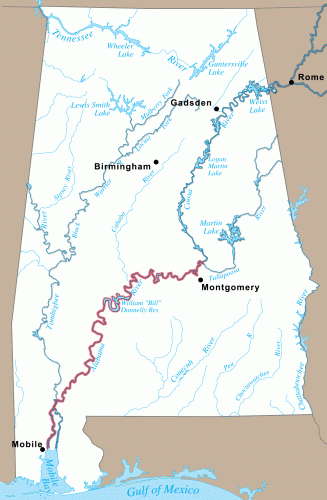Alabama River Map 327x500 