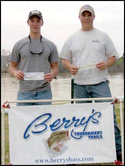 GRANT KELLY AND JARED HENDRIX WON WITH 5 @ 20.25 LBS. PATTERN: FISHING  CRANKBAITS