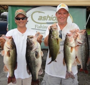 1st Place: Thomas Sheffer & Ken McNeill of Cary & Raleigh...5 bass...29.36 lbs...$860