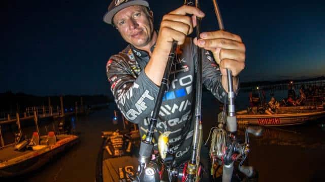 Brent Erhler scored well on the Potomac by cycling through a variety of lures rather than trying to keep pace with the tides by running to numerous spots. photo by Garrick Dixon/B.A.S.S.