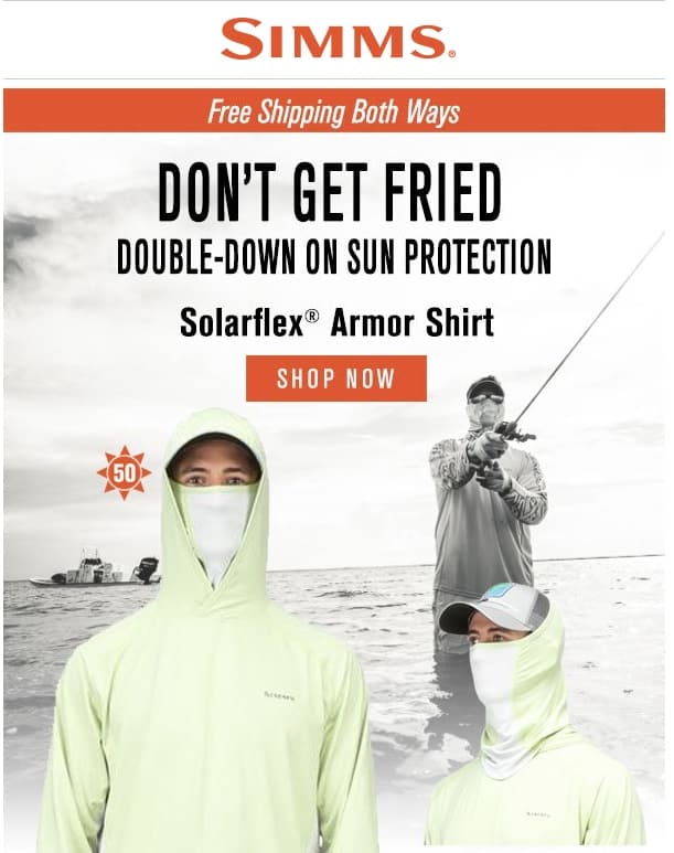 Simms New SolarFlex Armor Shirt – The Sunscreen that Won't Wash Off! –  Anglers Channel