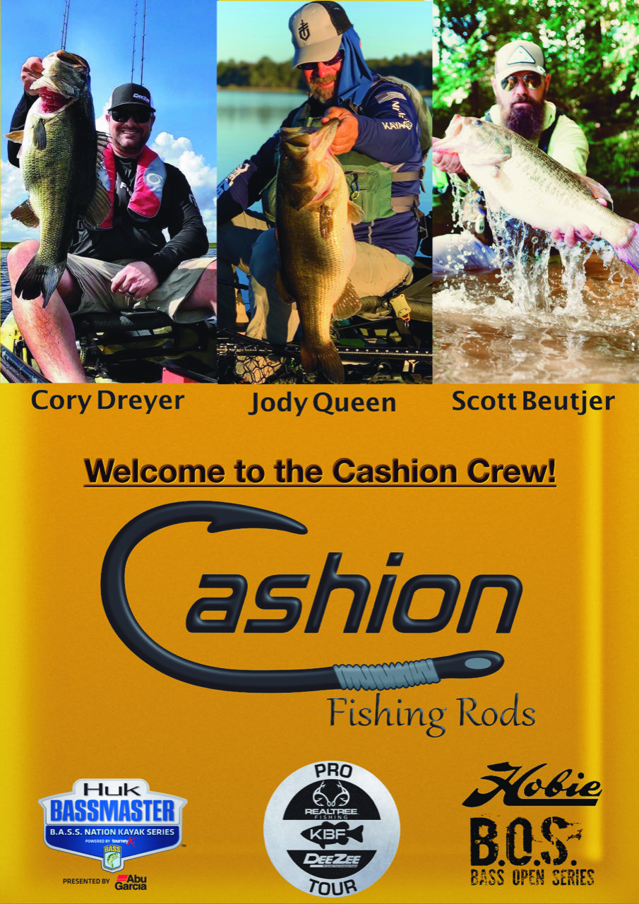Cashion Rods add Kayak Trio to Pro-Staff – Anglers Channel